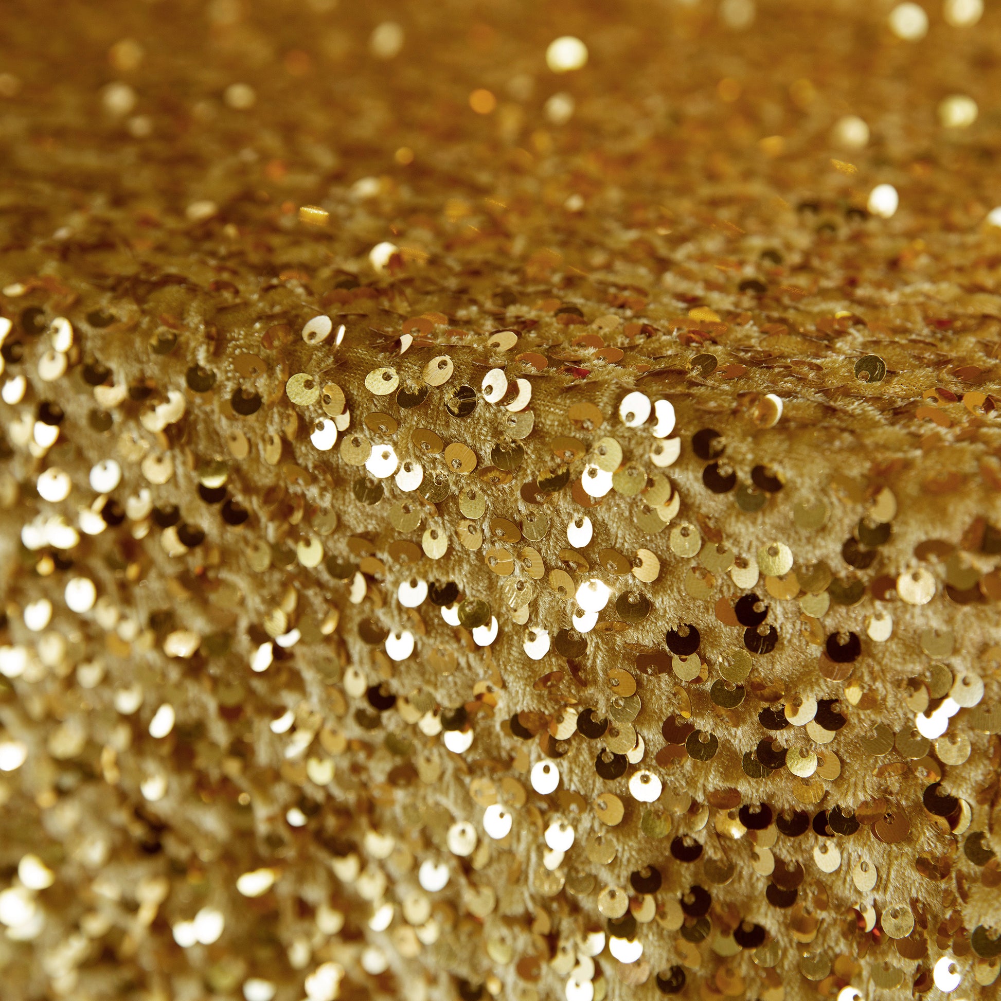 Sequin Velvet 10ft H x 52" W Drape/Backdrop Curtain Panel Gold Close up