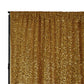 Sequin Velvet 10ft H x 52" W Drape/Backdrop Curtain Panel - Gold