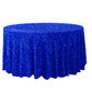 Sequin Velvet 120" Round Tablecloth - Royal Blue - CV Linens