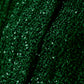 Sequin Velvet 12ft H x 52" W Drape/Backdrop Curtain Panel - Emerald Green - CV Linens
