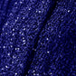 Sequin Velvet 12ft H x 52" W Drape/Backdrop Curtain Panel - Navy Blue - CV Linens