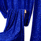 Sequin Velvet 12ft H x 52" W Drape/Backdrop Curtain Panel - Royal Blue - CV Linens