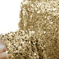 Sequin Velvet 12ft H x 52" W Drape/Backdrop Curtain Panel Champagne Close Up with Finished Edge