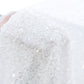 Sequin Velvet 12ft H x 52" W Drape/Backdrop Curtain Panel White Close Up with Finished Edge