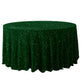 Sequin Velvet Round Tablecloth Emerald Green full view
