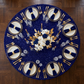 Sequin Velvet 132" Round Tablecloth - Navy Blue - CV Linens