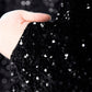 Sequin Velvet 8ft H x 52" W Drape/Backdrop Curtain Panel Black edge close up