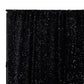 Sequin Velvet 8ft H x 52" W Drape/Backdrop Curtain Panel - Black