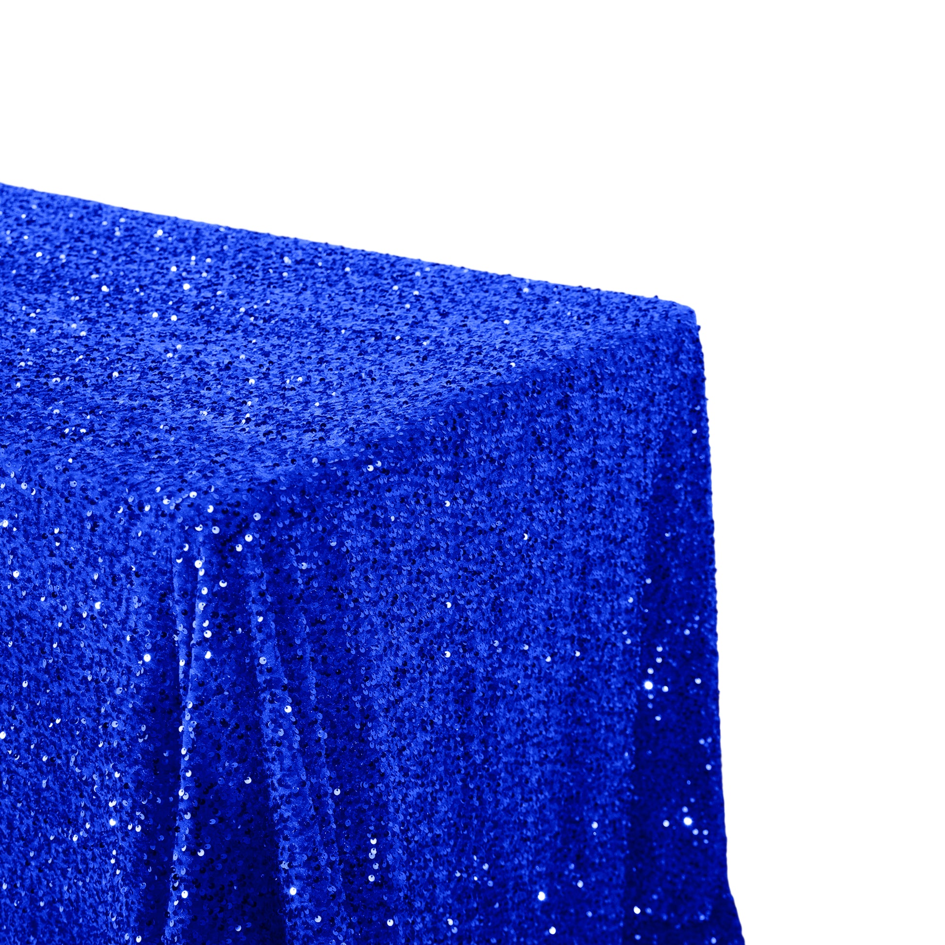 Sequin Velvet 90"x132" Rectangular Tablecloth - Royal Blue - CV Linens