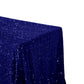 Sequin Velvet 90"x156" Rectangular Tablecloth - Navy Blue - CV Linens