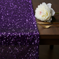 Sequin Velvet Table Runner Purple close up