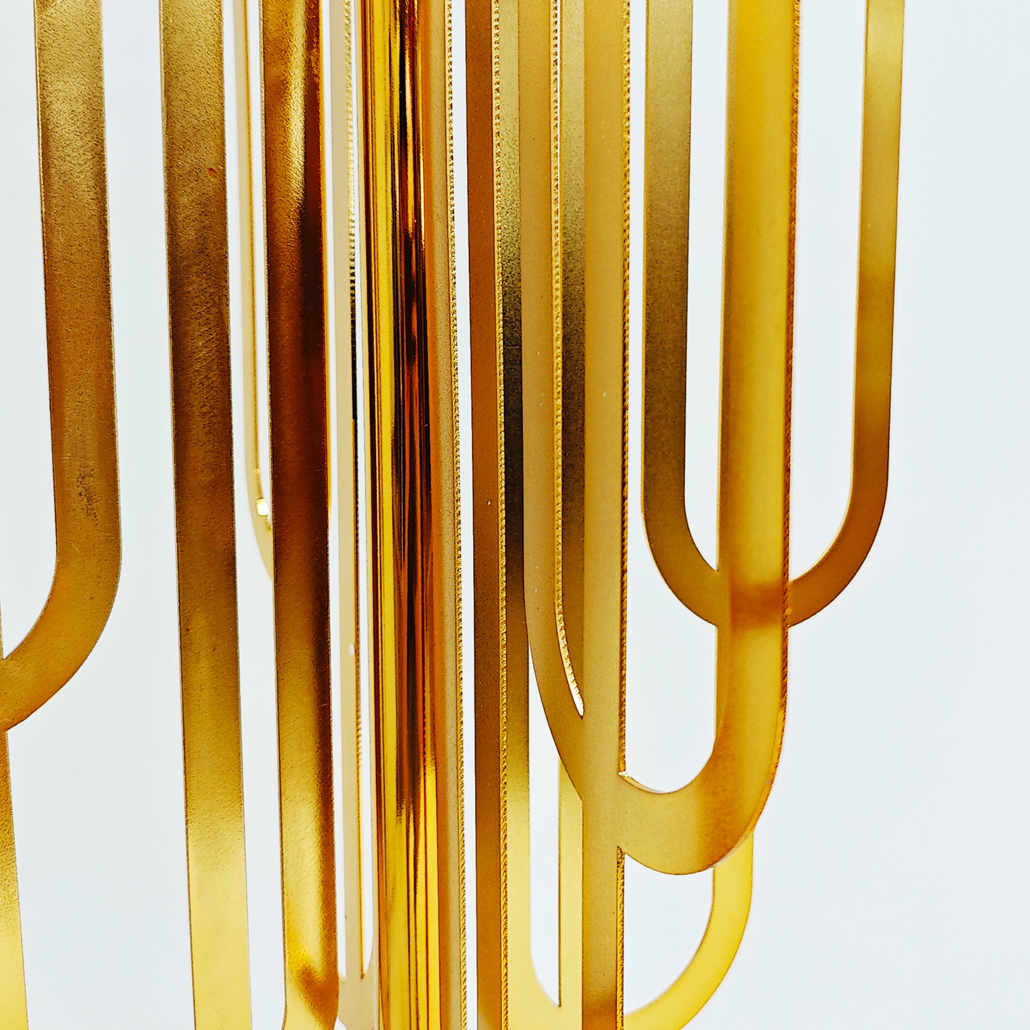 Set of 2 Modern Floral Centerpiece Riser Tabletop Stand - Gold - CV Linens™