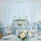 Sheer Voile Flame Retardant (FR) 14ft H x 118" W Drape/Backdrop Curtain Panel - Baby Blue.