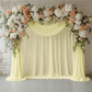Sheer Voile Flame Retardant (FR) 10ft H x 118" W Drape/Backdrop Curtain Panel - Yellow.