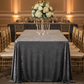 Side View - Charcoal Crushed Velvet Tablecloth