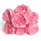 Silk Artificial Peony Flower Bush Bundle - Light Pink