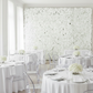 Silk Hydrangeas Flower Wall Backdrop Panel - White.