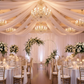 Silver Heart Arch – Indoor Ballroom Reception