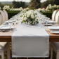 Silver Satin Runner – Flat Lay Outdoor
