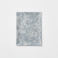 Single Dusty Blue Leaf Branch Jacquard Napkin Flat Lay