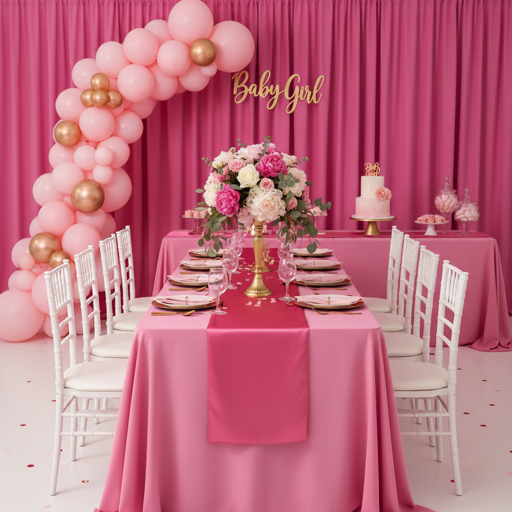Spandex 4-way Stretch Drape Curtain 12ft H x 60" W - Fuchsia.