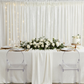 Velvet 14ft H x 52" W Drape/Backdrop Curtain Panel - Ivory.