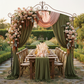 Velvet 14ft H x 52" W Drape/Backdrop Curtain Panel - Olive Green.