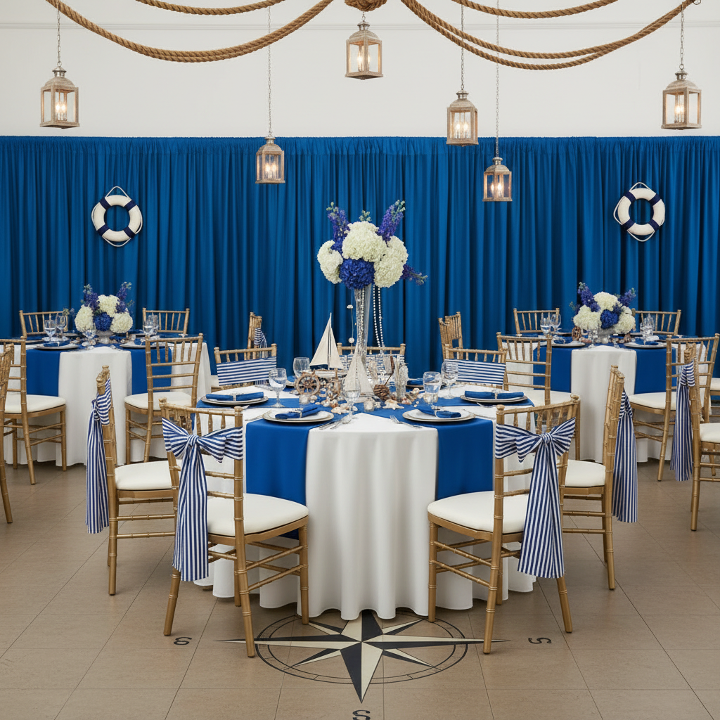 Spandex 4-way Stretch Drape Curtain 14ft H x 60" W - Royal Blue.