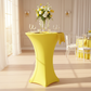 Spandex Cocktail Table Cover 36" Round - Bright Yellow.