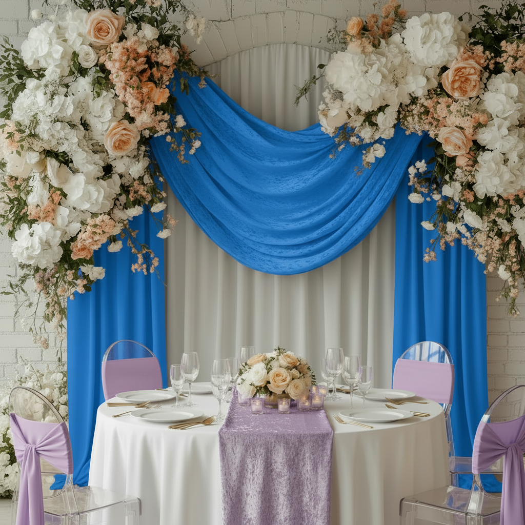 Spandex 4-way Stretch Backdrop Drape Curtain 10ft H x 60