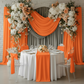 Spandex 4-way Stretch Backdrop Drape Curtain 16ft H x 60" W - Orange.