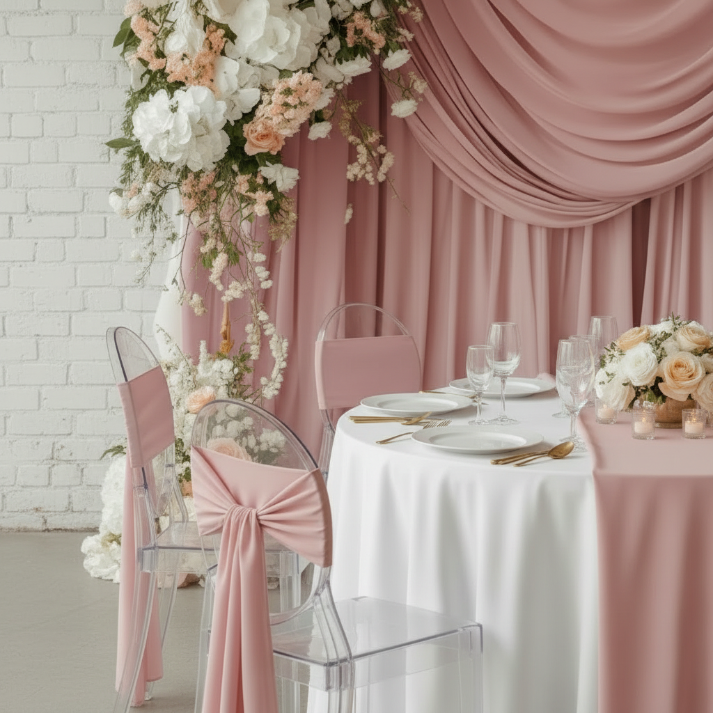 Spandex 4-way Stretch Backdrop Drape Curtain 18ft H x 60