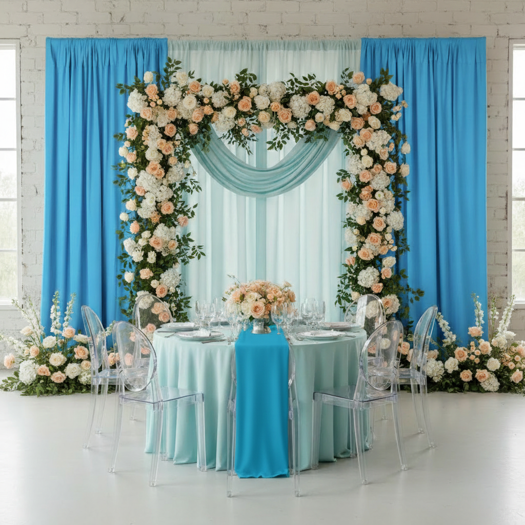 Spandex 4-way Stretch Backdrop Drape Curtain 12ft H x 60