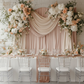 Spandex 4-way Stretch Backdrop Drape Curtain 16ft H x 60" W - Blush/Rose Gold.