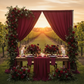 Spandex 4-way Stretch Drape Curtain 10ft H x 60" W - Burgundy in Vineyard Reception.
