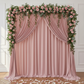 Spandex 4-way Stretch Drape Curtain 10ft H x 60" W - Dusty Rose/Mauve with Valentine's Reception.