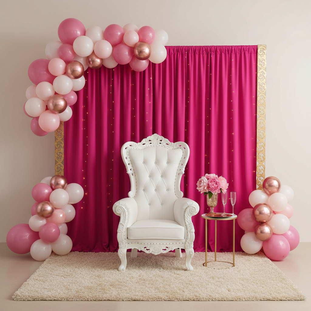 Spandex 4-way Stretch Drape Curtain 10ft H x 60" W - Fuchsia.