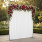 Spandex 4-way Stretch Drape Curtain 8ft H x 60" W - White with Rose Bushes.