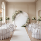 Spandex Arch Cover for Round 7.5 ft Wedding Arch Stand  - White.