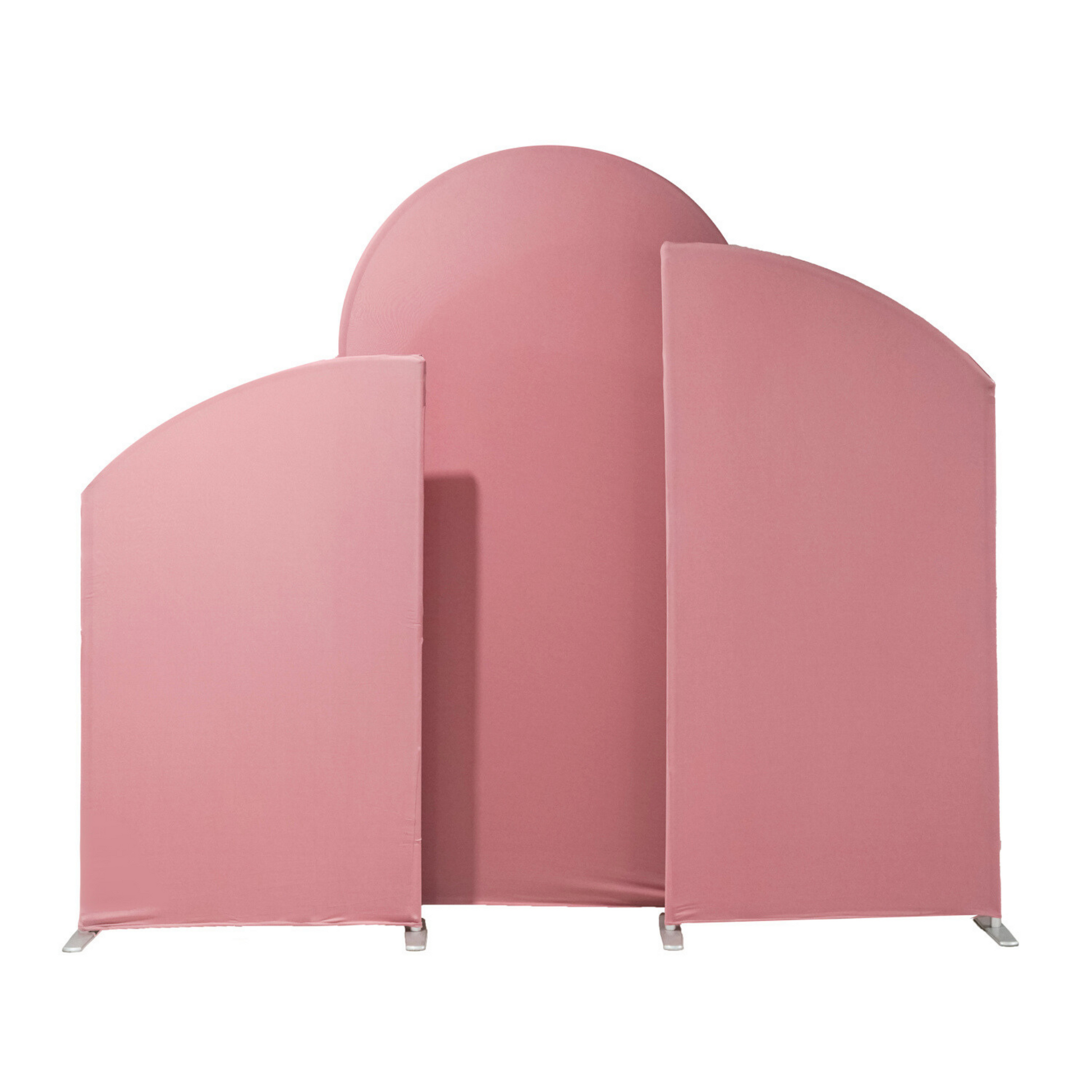 Spandex Arch Covers for Heavy Duty Chiara Frame Backdrop 3pc/set - Dusty Rose/Mauve