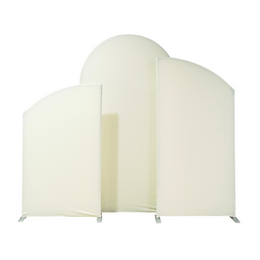 Spandex Arch Covers for Heavy Duty Chiara Frame Backdrop 3pc/set - Ivory