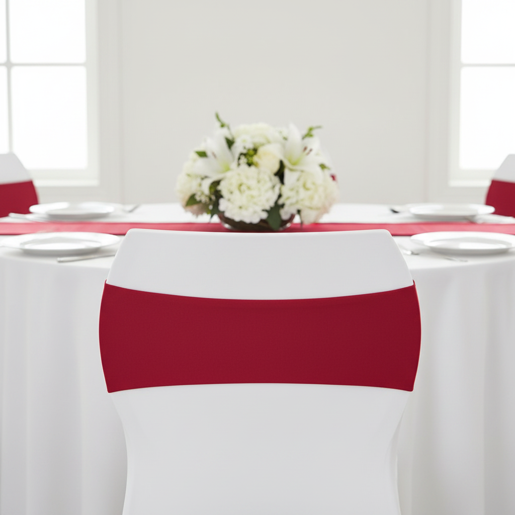 Spandex Chair Band - Apple Red.
