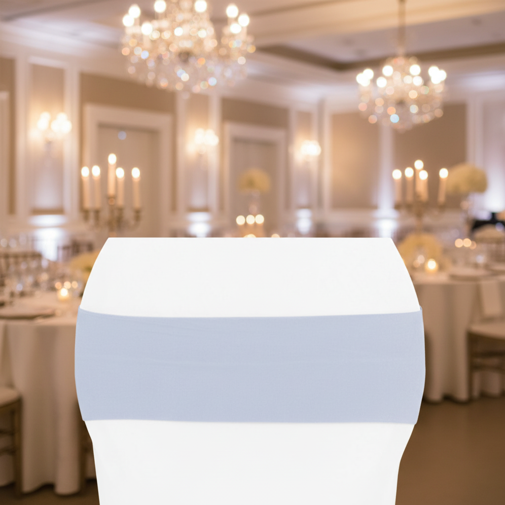 Spandex Chair Band Dusty Blue - Gala Ballroom