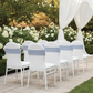 Spandex Chair Band Dusty Blue - Garden Wedding