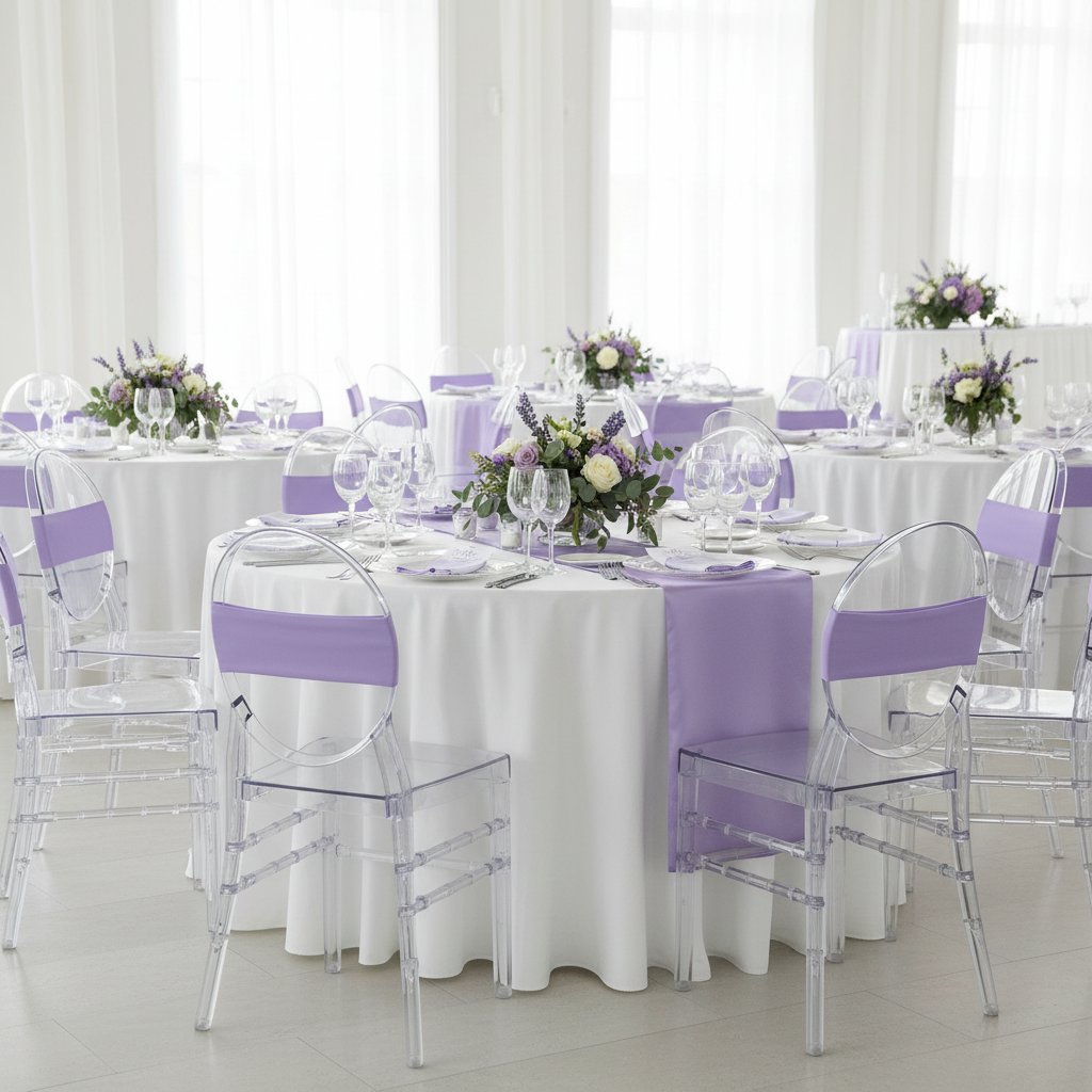 Spandex Chair Band - Victorian Lilac/Wisteria.