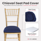 5 pcs/pk Spandex Chiavari Seat Pad Cover - Navy Blue
