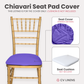 5 pcs/pk Spandex Chiavari Seat Pad Cover - Purple
