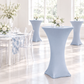 Spandex Cocktail Table Cover 30" Round - Dusty Blue.