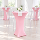 Spandex Cocktail Table Cover 36" Round - Pink.