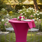 Spandex Cocktail Table Cover 36" Round - Fuchsia.